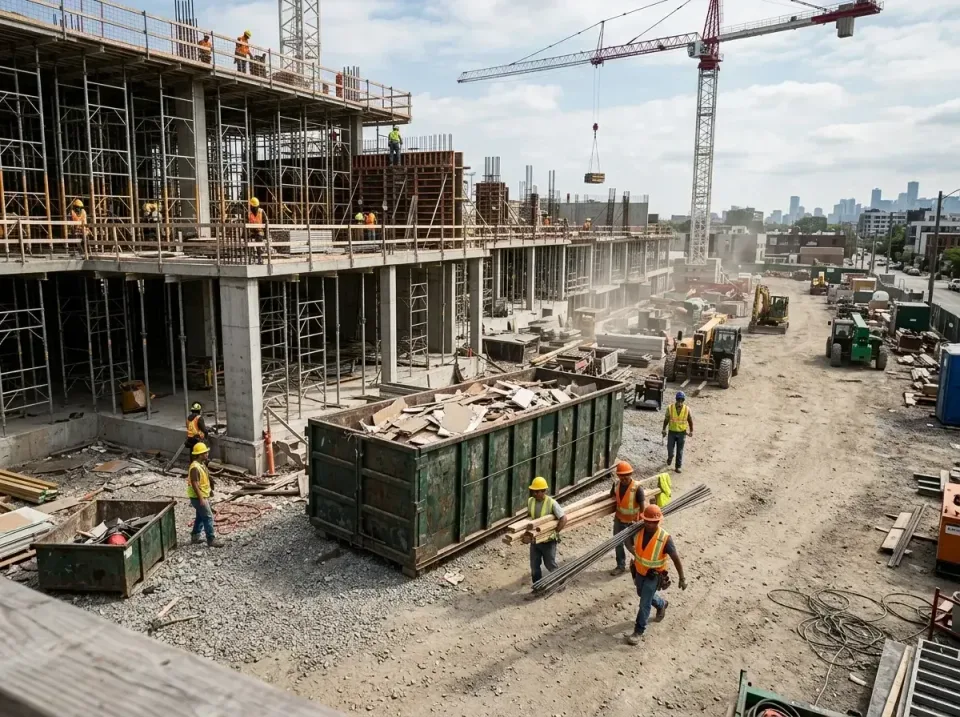 commercial-construction-site-w-002 — frequently asked questions, Low Cost Construction Dumpster Rental in Plymouth, MN